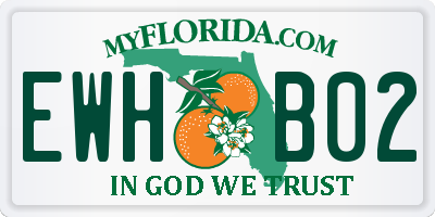 FL license plate EWHB02