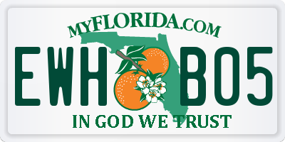 FL license plate EWHB05