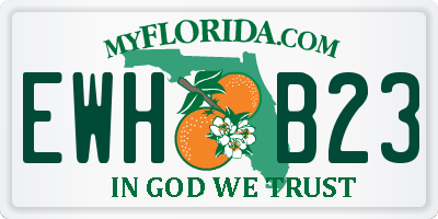 FL license plate EWHB23