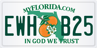 FL license plate EWHB25