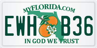 FL license plate EWHB36