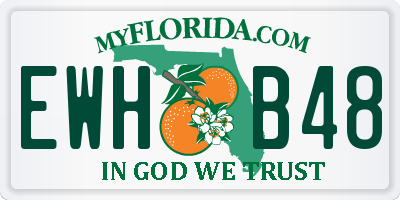 FL license plate EWHB48