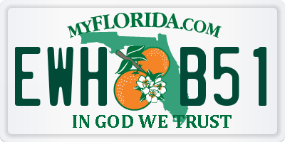 FL license plate EWHB51
