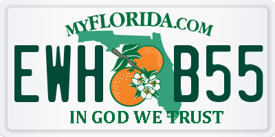 FL license plate EWHB55