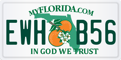 FL license plate EWHB56