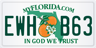 FL license plate EWHB63