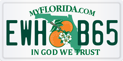 FL license plate EWHB65
