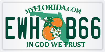FL license plate EWHB66