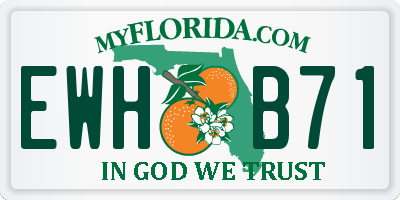 FL license plate EWHB71