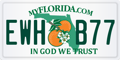 FL license plate EWHB77