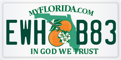FL license plate EWHB83