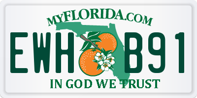 FL license plate EWHB91