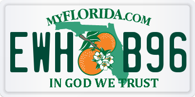 FL license plate EWHB96