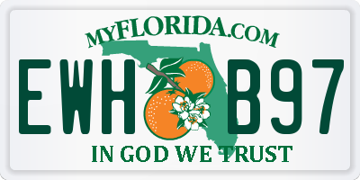 FL license plate EWHB97