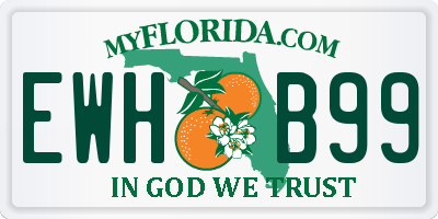 FL license plate EWHB99