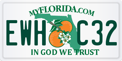 FL license plate EWHC32