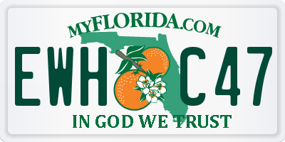 FL license plate EWHC47