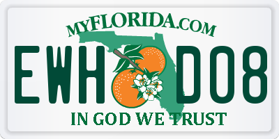 FL license plate EWHD08