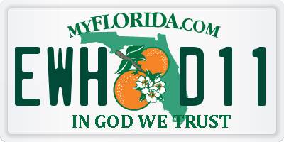 FL license plate EWHD11