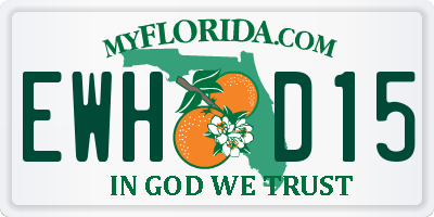 FL license plate EWHD15
