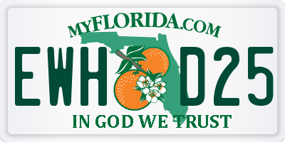 FL license plate EWHD25
