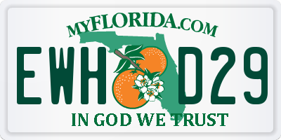 FL license plate EWHD29