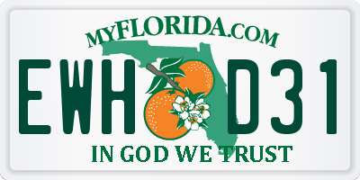 FL license plate EWHD31