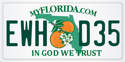 FL license plate EWHD35