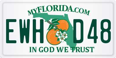 FL license plate EWHD48