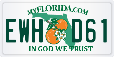 FL license plate EWHD61