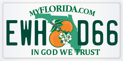 FL license plate EWHD66