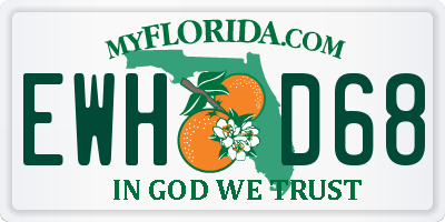FL license plate EWHD68