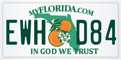 FL license plate EWHD84
