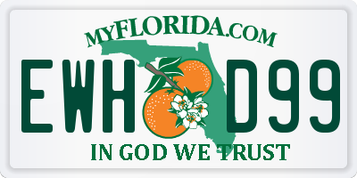 FL license plate EWHD99
