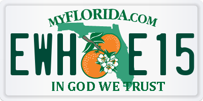 FL license plate EWHE15
