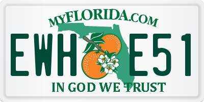 FL license plate EWHE51