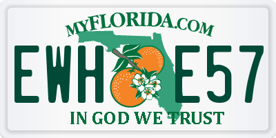 FL license plate EWHE57