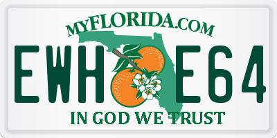 FL license plate EWHE64