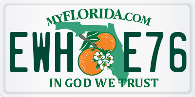 FL license plate EWHE76