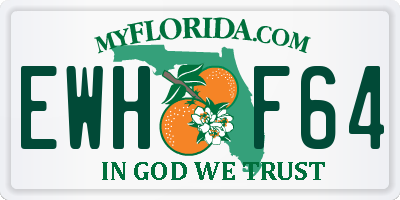 FL license plate EWHF64