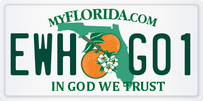 FL license plate EWHG01