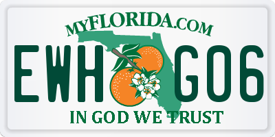 FL license plate EWHG06