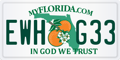 FL license plate EWHG33