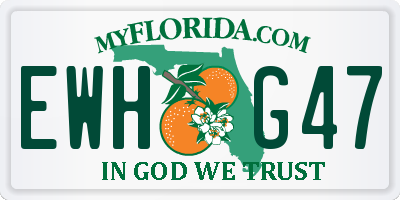 FL license plate EWHG47