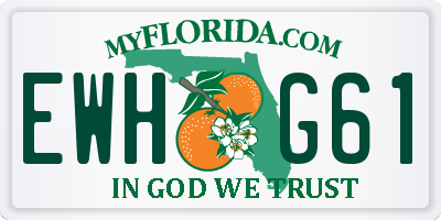 FL license plate EWHG61