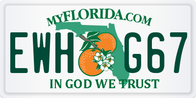FL license plate EWHG67