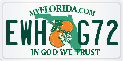 FL license plate EWHG72