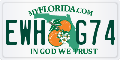 FL license plate EWHG74