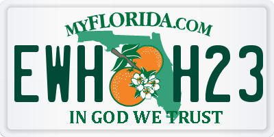 FL license plate EWHH23