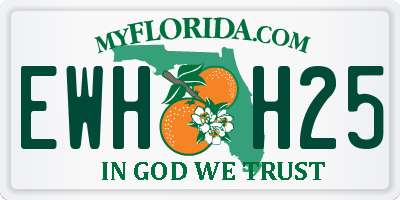 FL license plate EWHH25